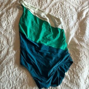 Summer salt asymmetrical one piece